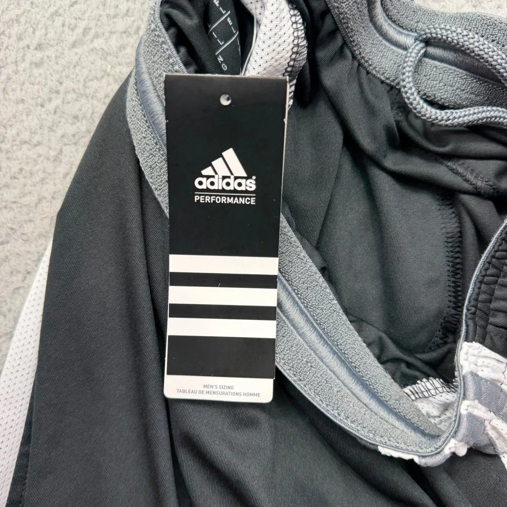 Adidas AA2927 Mens Large Black Climalite Performance 3-Stripe Basketball Shorts